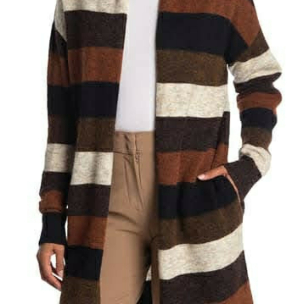 Colorblock stripe cardigan